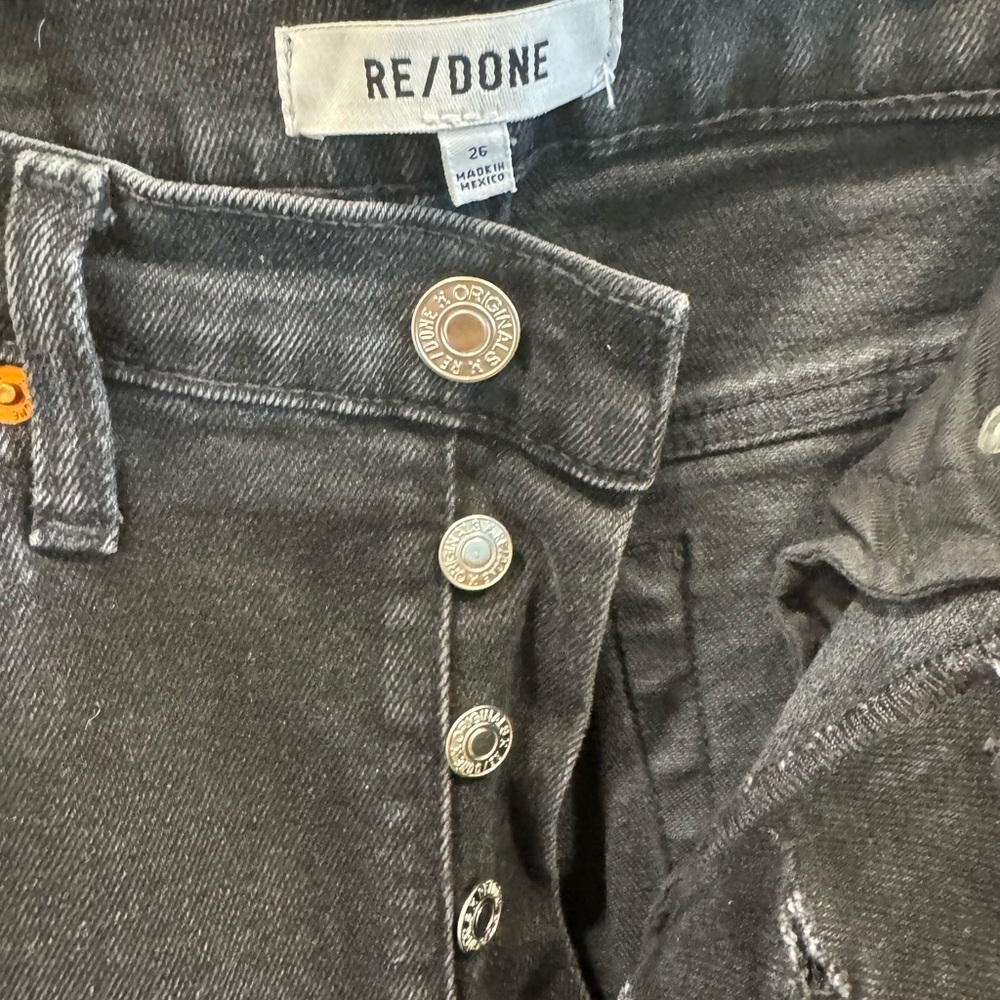 Re/Done Black Boot Cut Jeans